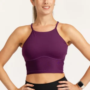 Run crop Top / Plum